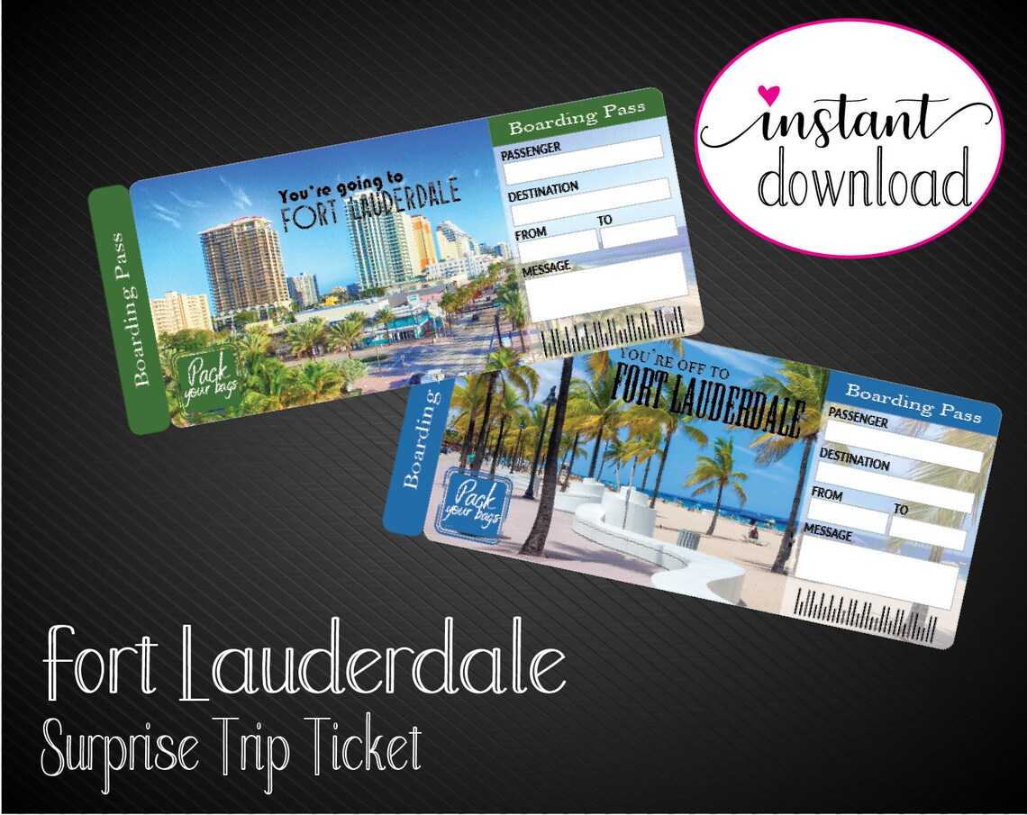 round trip ticket to fort lauderdale