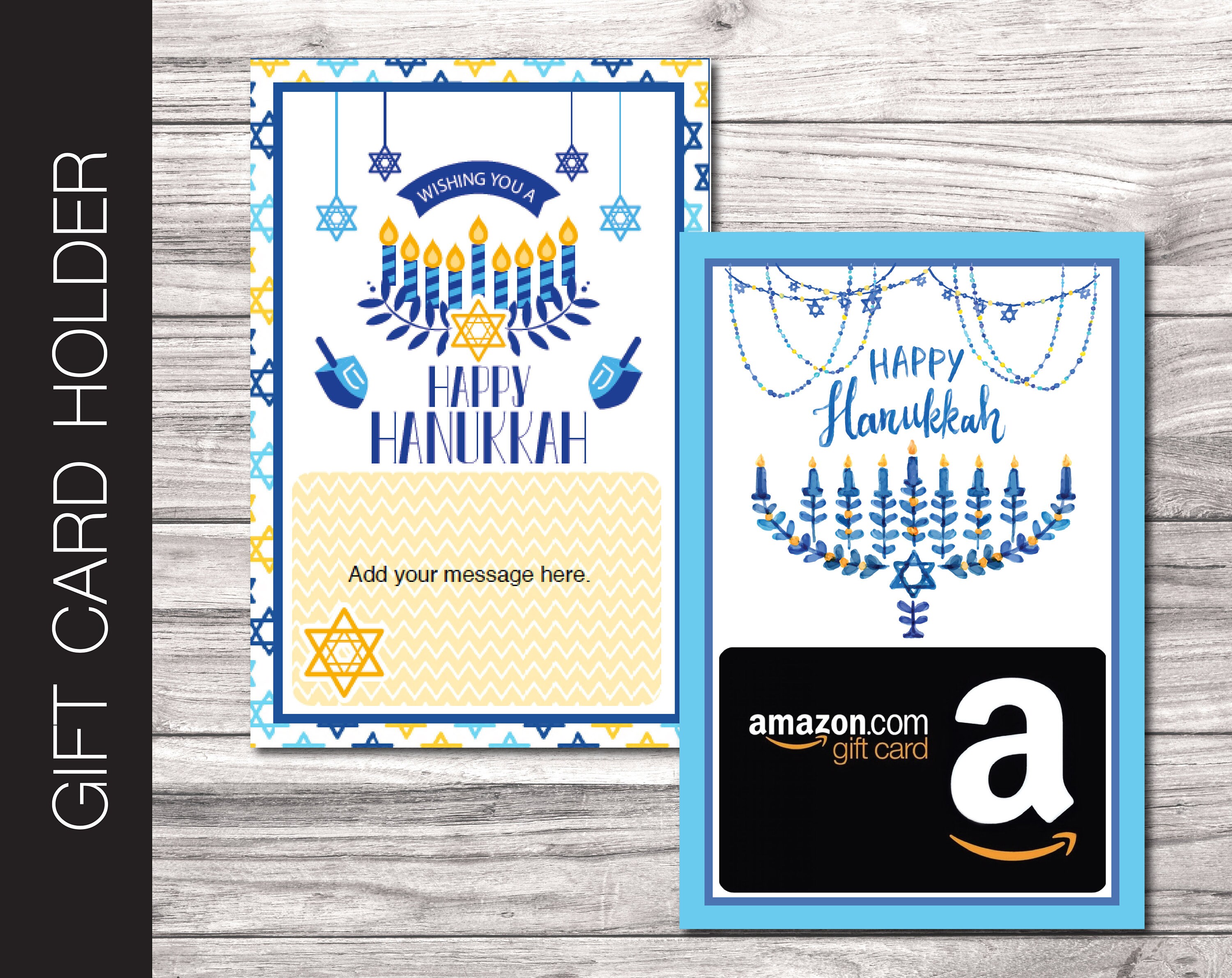 Cartão de bênção do festival para Chanukah HappyHanukkah Gift Card