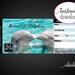 Printable SWIM With DOLPHINS Surprise Trip Tickets. Vacation Ticket ...