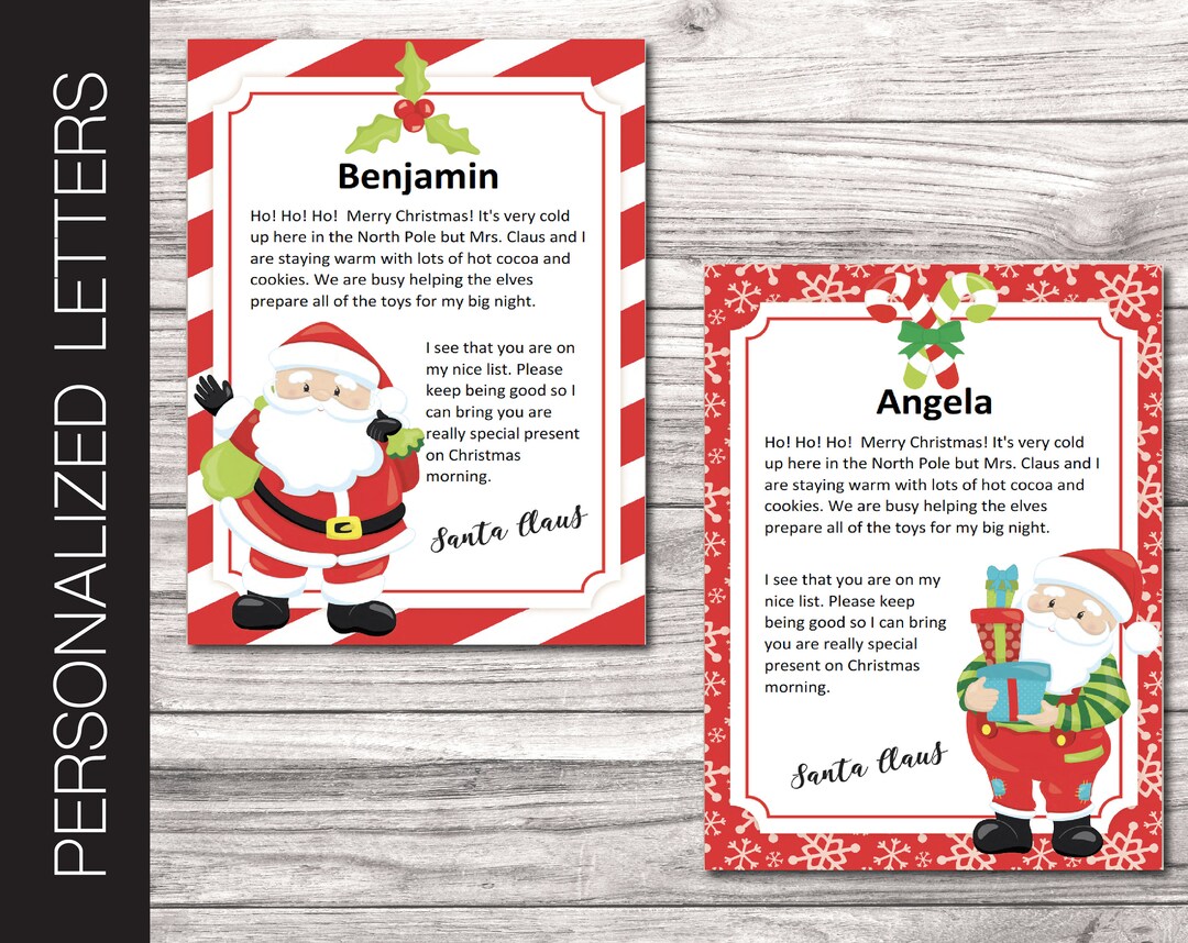 Printable SANTA CLAUS Personalized Letter. Letter From Santa. Christmas ...