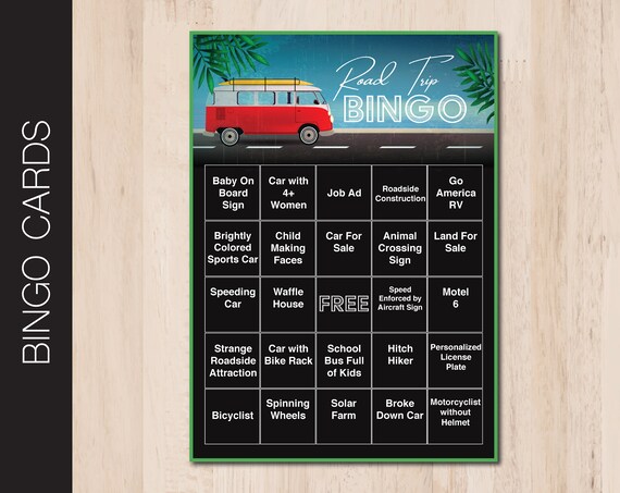 Printable ADULT ROAD TRIP Bingo Game 20 Print-ready or | Etsy Canada