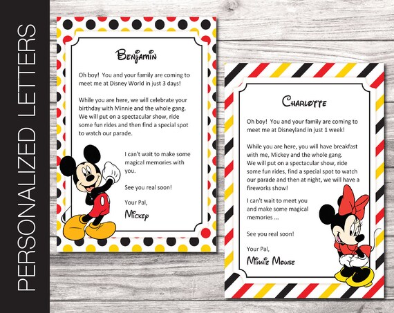 printable mickey minnie mouse personalized letters etsy