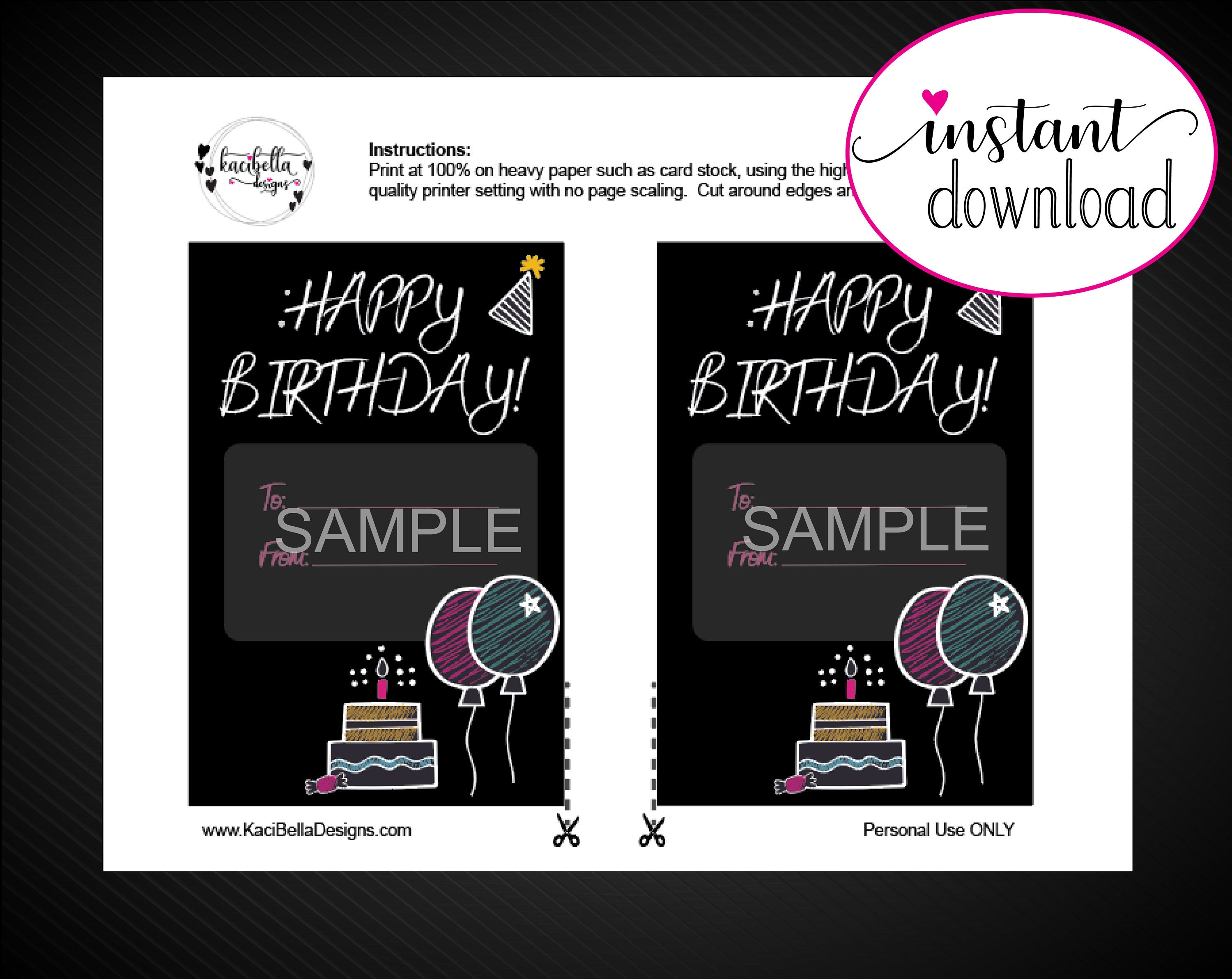 printable-birthday-gift-card-holder-personalized-chalkboard-etsy