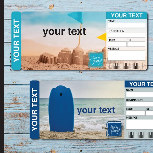 Printable BEACH TIME Surprise Gift Reveal Ticket. Admission Pass. Printable Ticket. Trip Ticket. Event Stub. PdF Instant Download