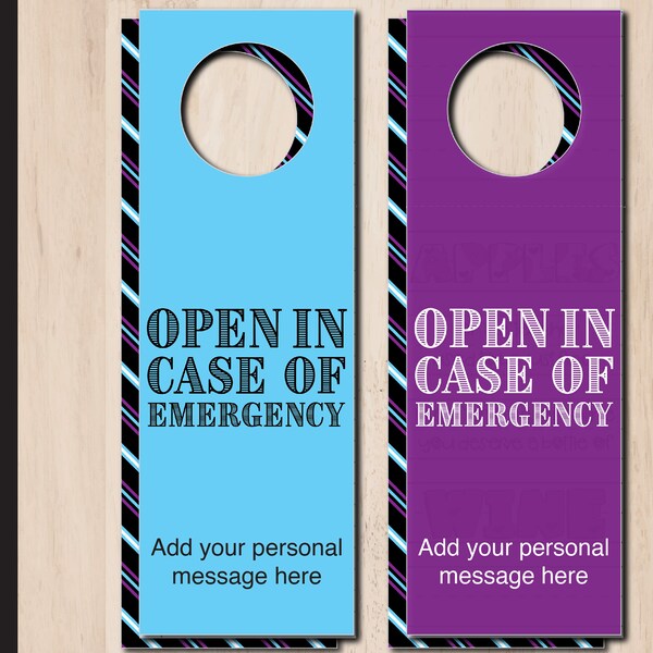 In Case of Emergency Bottle Etsy