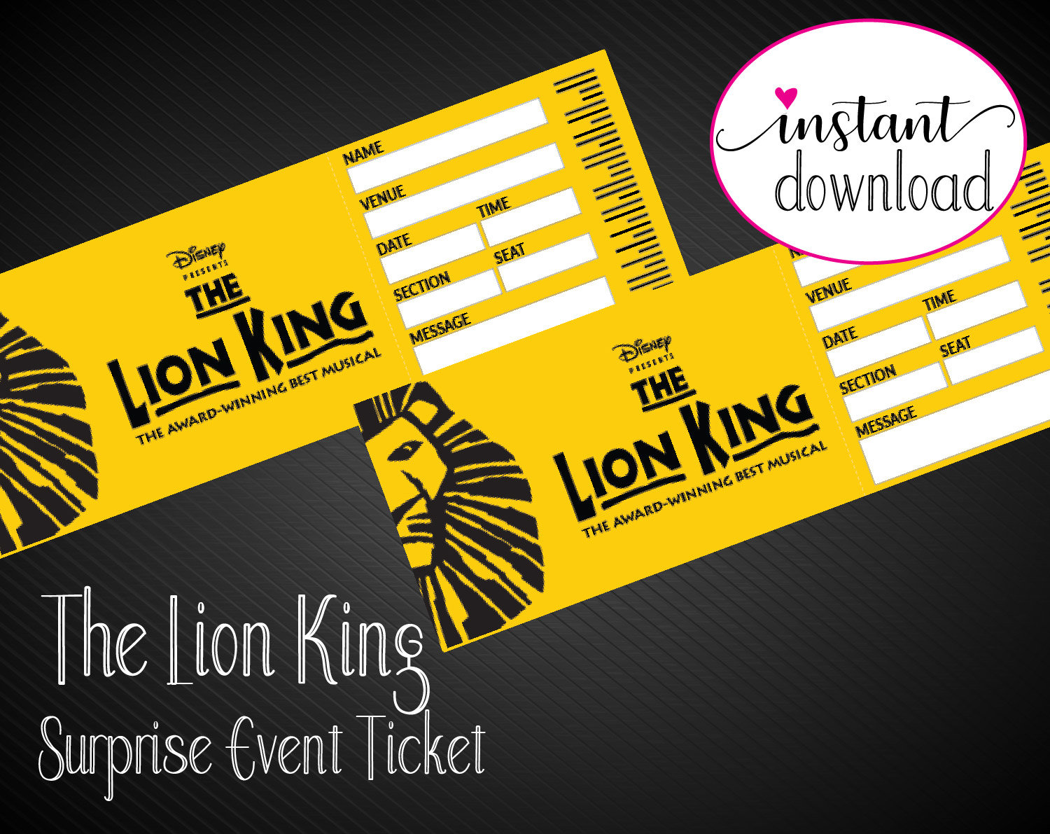 Printable Lion King Tickets ubicaciondepersonas.cdmx.gob.mx