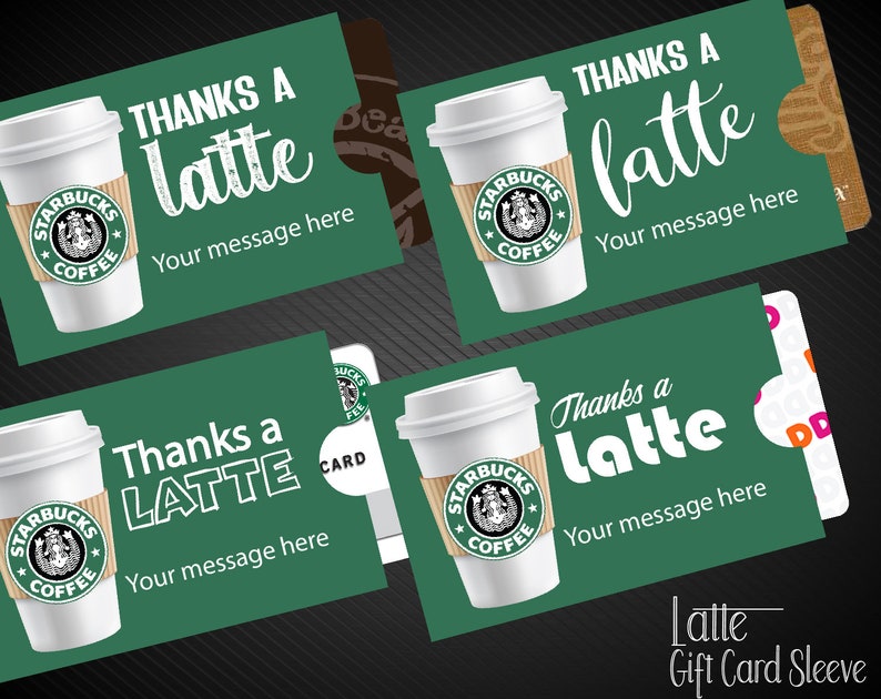 Printable BUSINESS Starbucks Coffee Gift Card Sleeve / Etsy