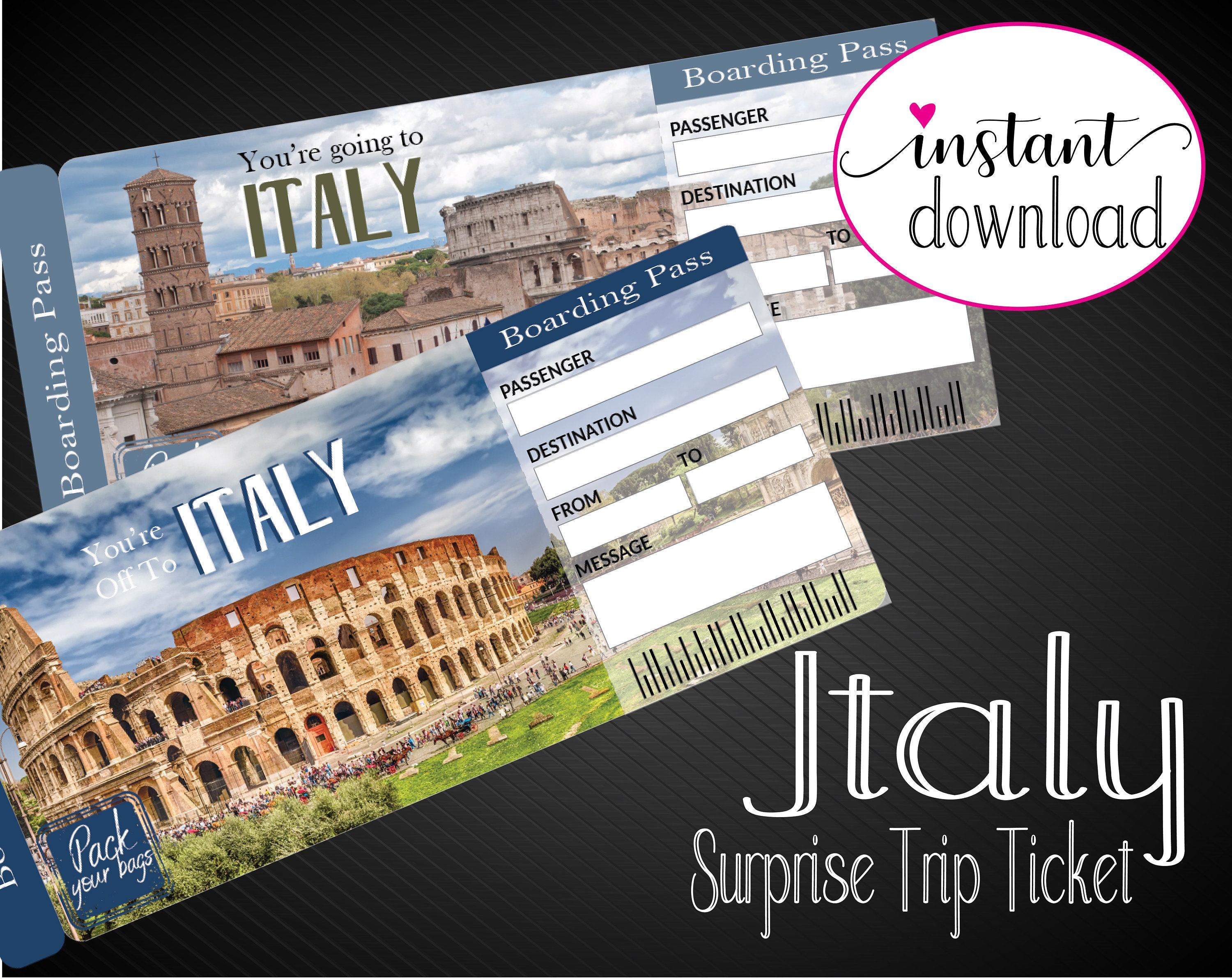 Surprise Ticket Rome Italy