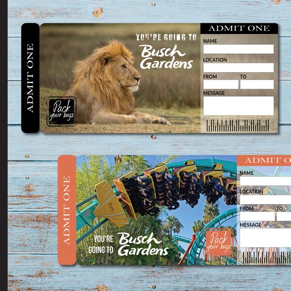 Busch Gardens Williamsburg Tickets Etsy Busch Gardens Williamsburg Tickets Etsy