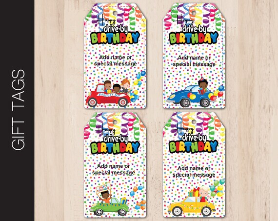 Editable BIRTHDAY BOY Theme Gift Tags. Birthday Parade Gift - Etsy