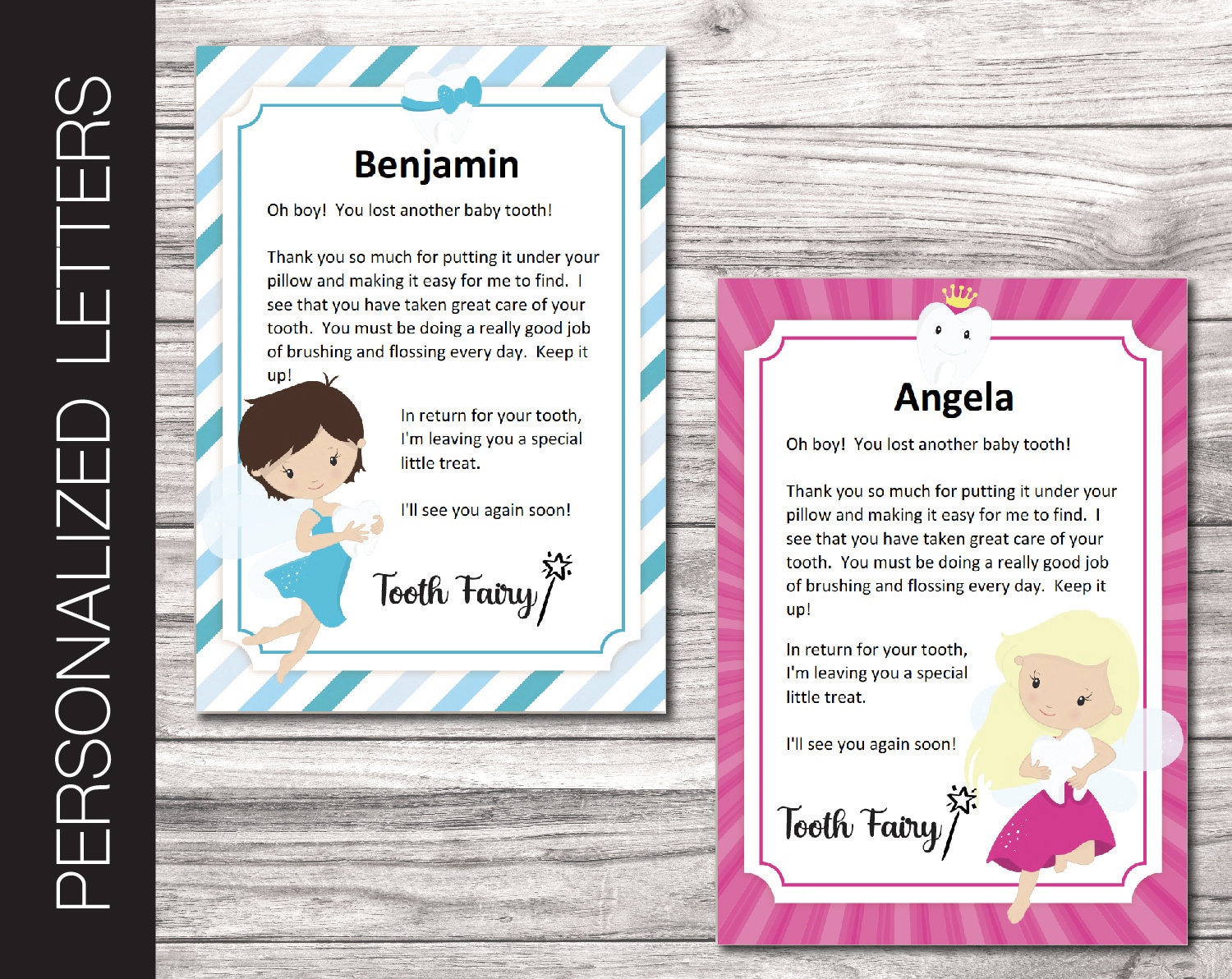 Printable TOOTH FAIRY Letters. 