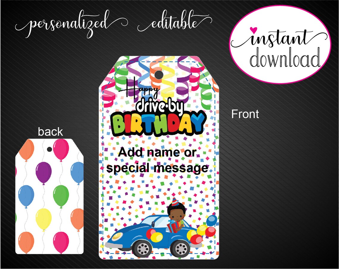 Editable BIRTHDAY BOY Theme Gift Tags. Birthday Parade Gift - Etsy