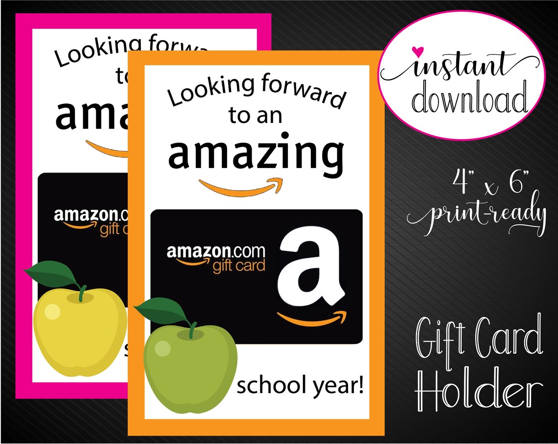 Printable BACK TO SCHOOL Amazon Gift Card Holder. Looking Etsy