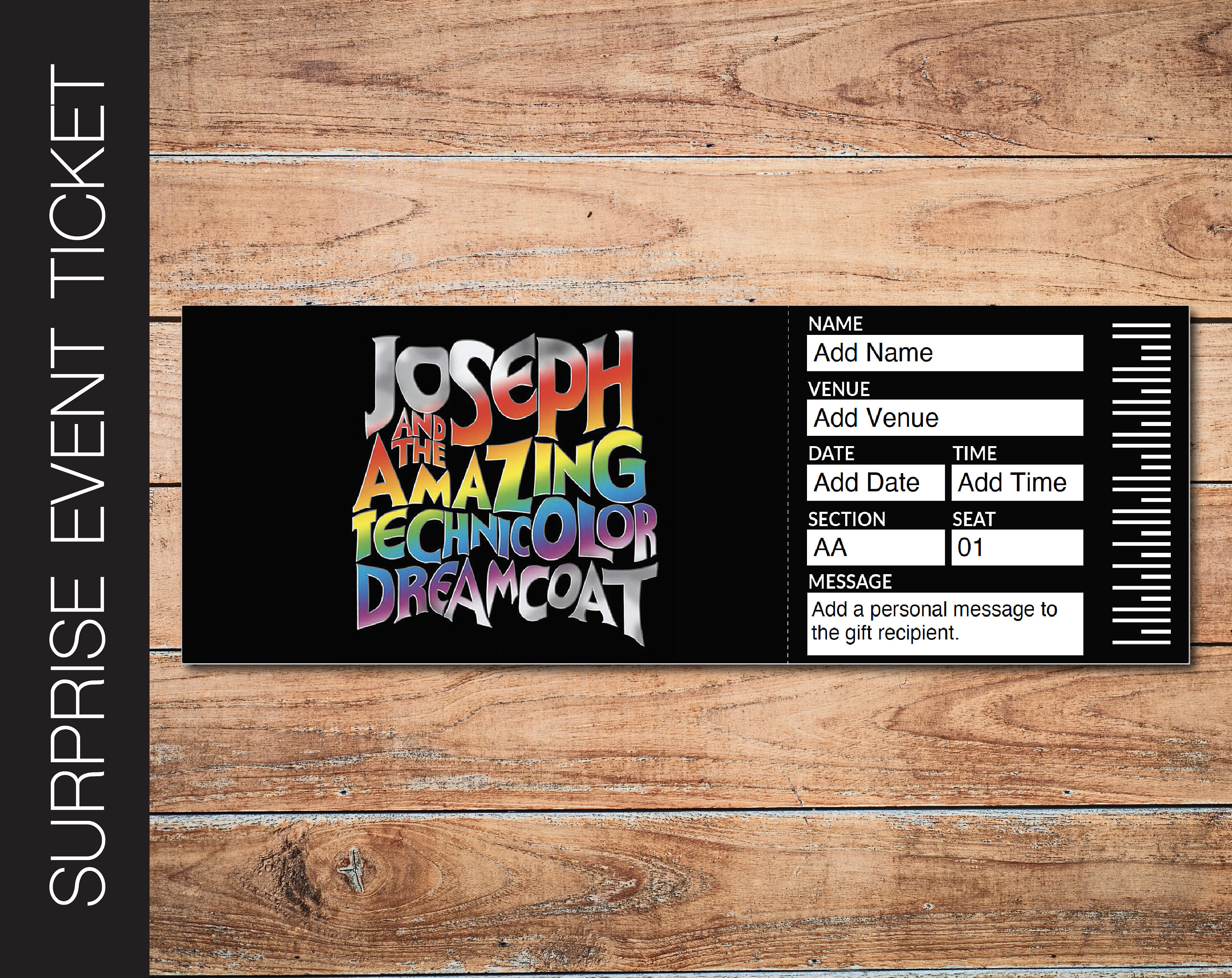 Printable JOSEPH & the Amazing Technicolor Dreamcoat Broadway  