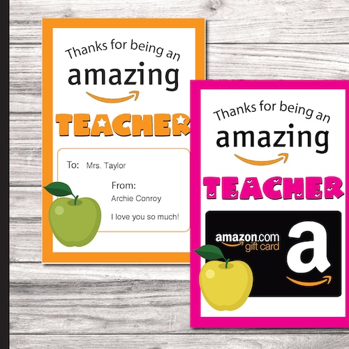 PRINTABLE Starbucks Gift Card Holder / Teacher Appreciation / | Etsy