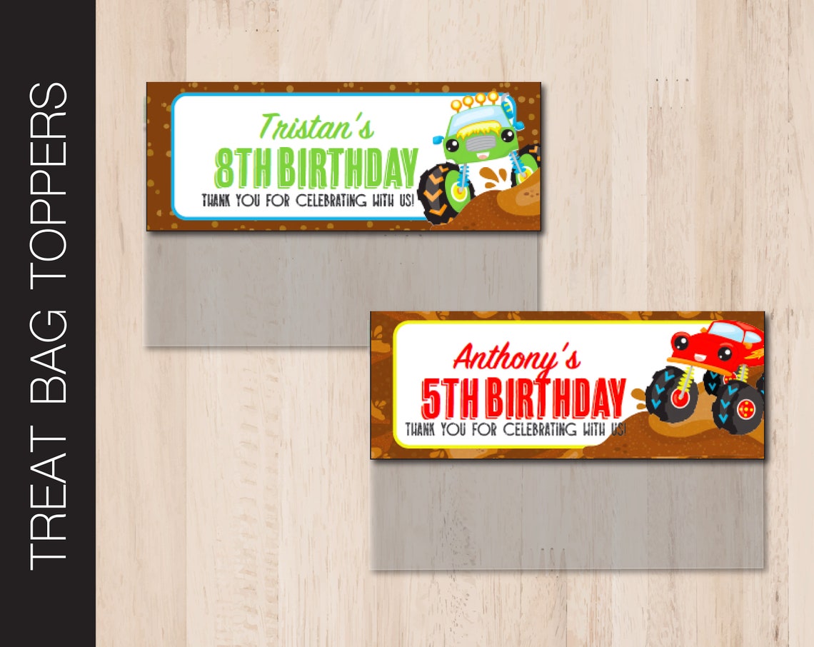Printable BIRTHDAY Treat Bag Topper Candy Bag Party Favor | Etsy