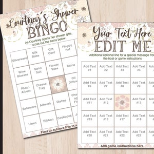 EDIT ME Bingo Game. 40 All Text Editable Cards. Bridal Shower | Baby Shower | Birthday Party | Reunion | Roadtrip | Classroom. Download File