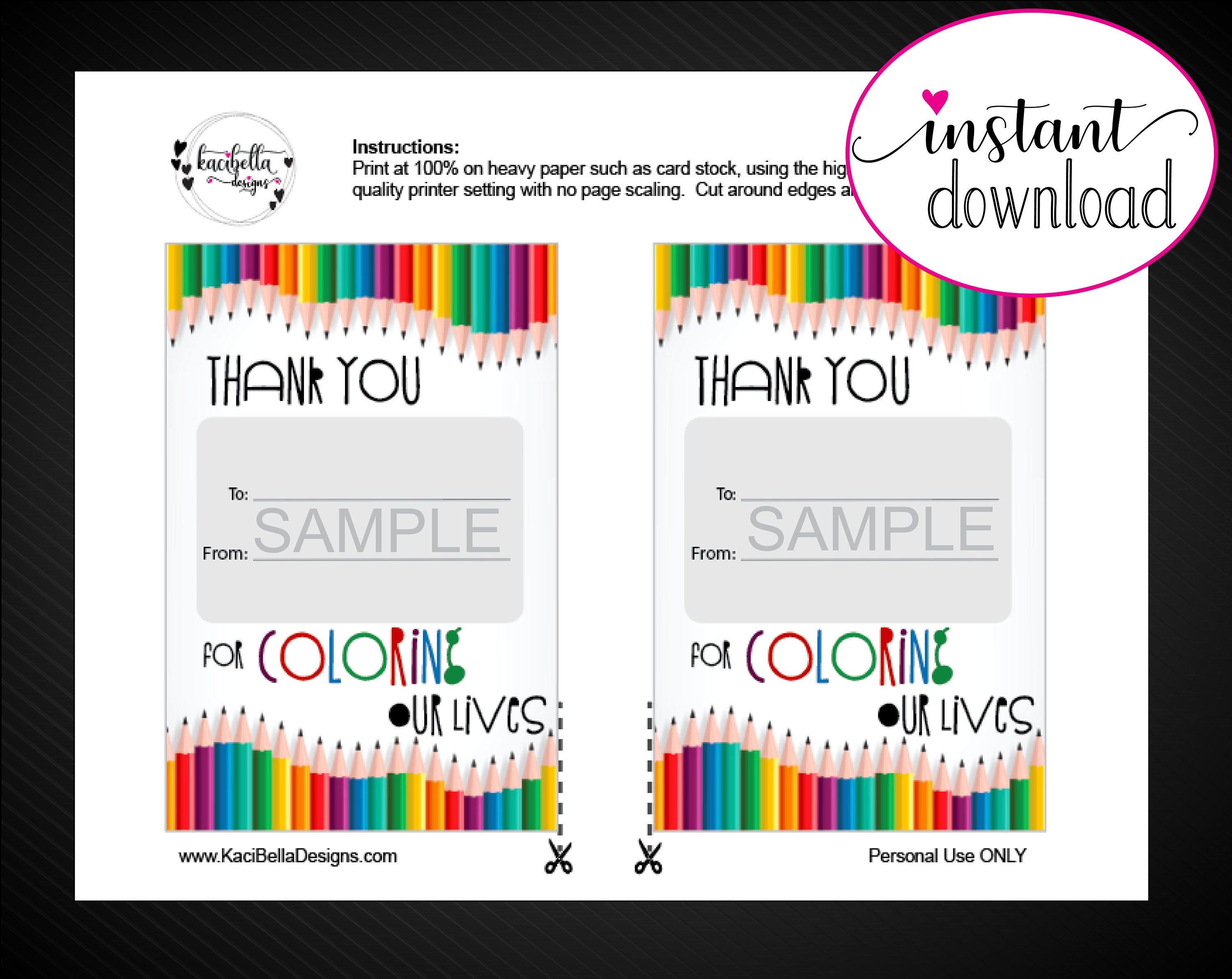Printable APPRECIATION Gift Card Holder. Personalized. Thank | Etsy