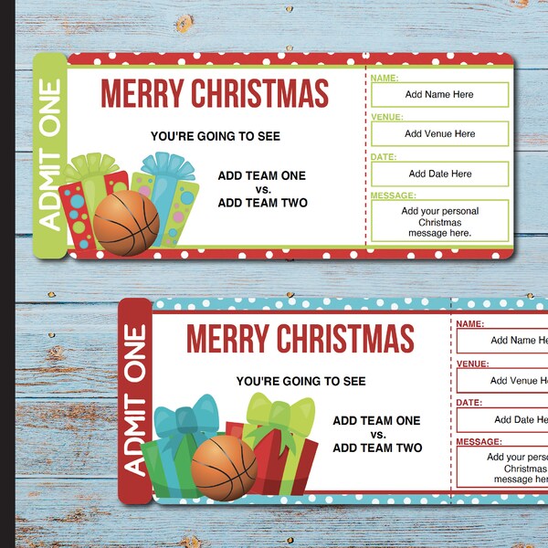 Basketball Game Surprise Ticket - Etsy
