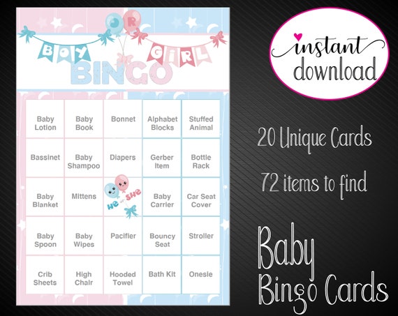 Instrucciones, ejemplos, y tarjetas para baby shower bingo! - lucox.cl