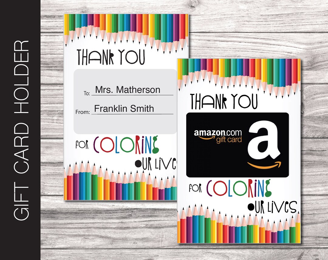 Printable APPRECIATION Gift Card Holder. Personalized. Thank You for ...