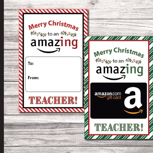 Thank You for Being an Amazing Teacher Amazon Gift Card - Etsy