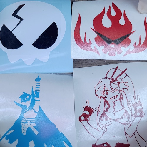 Vinyl Decal Gurren Lagann Yoko Littner Skull Etsy