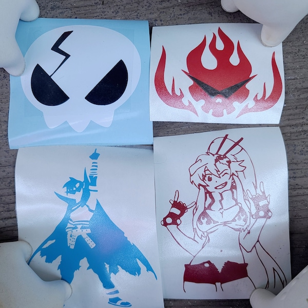 Tengen Toppa Gurren Lagann - Yoko Littner and Kamina Stickers/Vinyl Decals