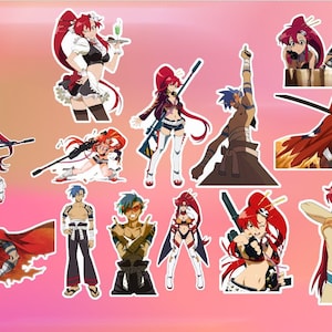 Tengen Toppa Gurren Lagann - Yoko Littner and Kamina Stickers/Decals