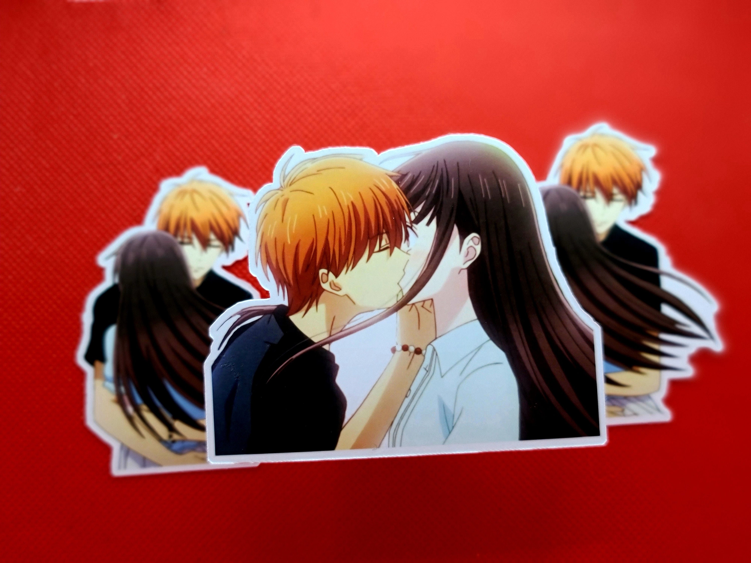 Fruits Basket Kyo and Tohru Sticker kiss and hug Season 3 Holo