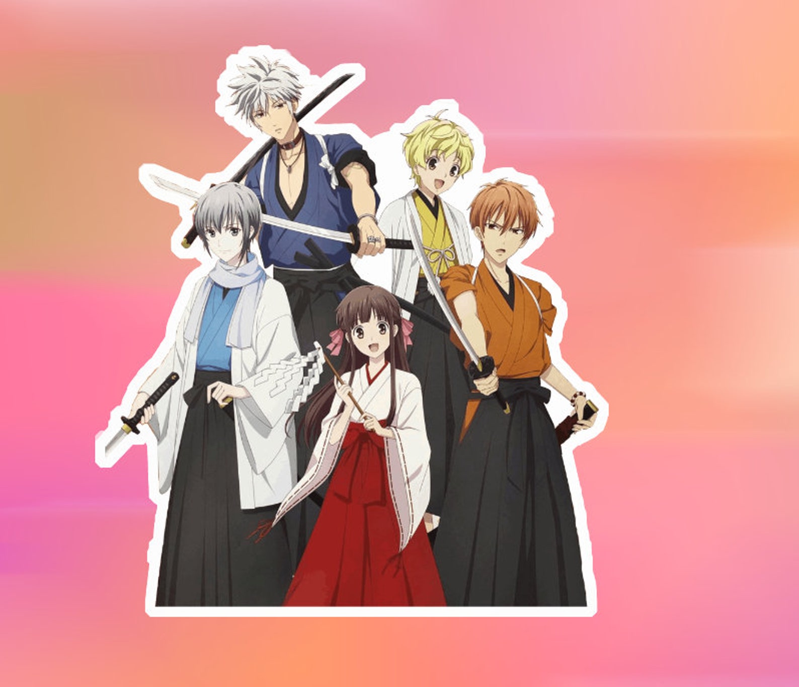 Fruits Basket Sticker - Kyo Sohma, Tohru, Yuki, Hatsu, and Momiji - Etsy