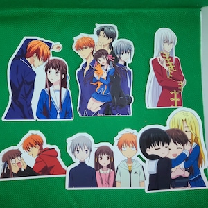 Fruits Basket Stickers - Kyo Sohma, Tohru, Yuki, Ayame, Shigure, 3 friends.