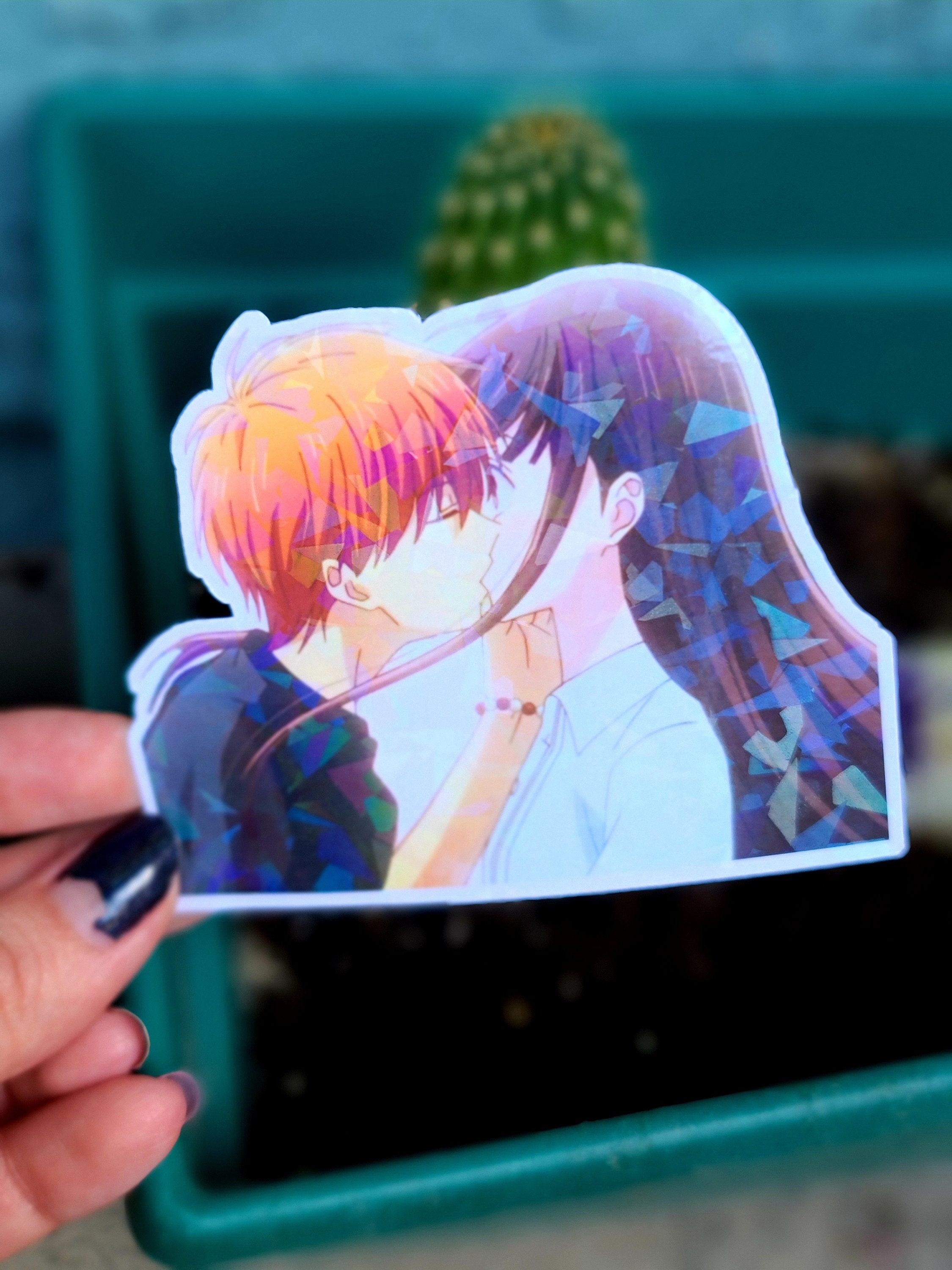 Fruits Basket Kyo and Tohru Sticker kiss and hug Season 3 Holo -   Portugal