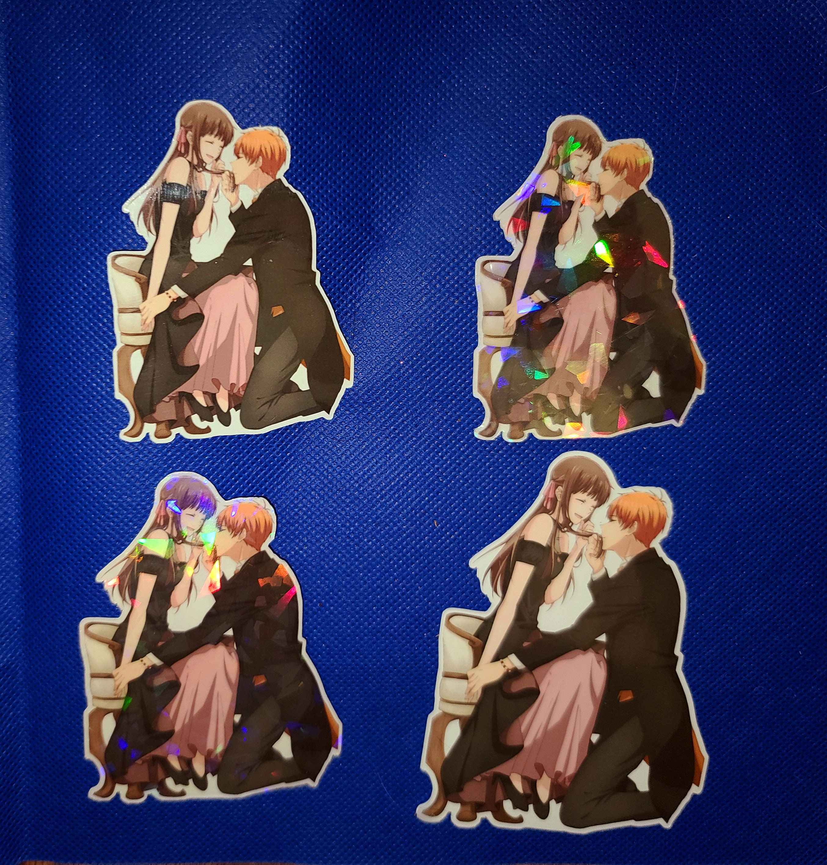 Fruits Basket Kyo and Tohru Sticker kiss and hug Season 3 Holo -   Portugal