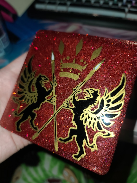 Final Fantasy XI Coasters/magnets. San D'oria, Windurst, and