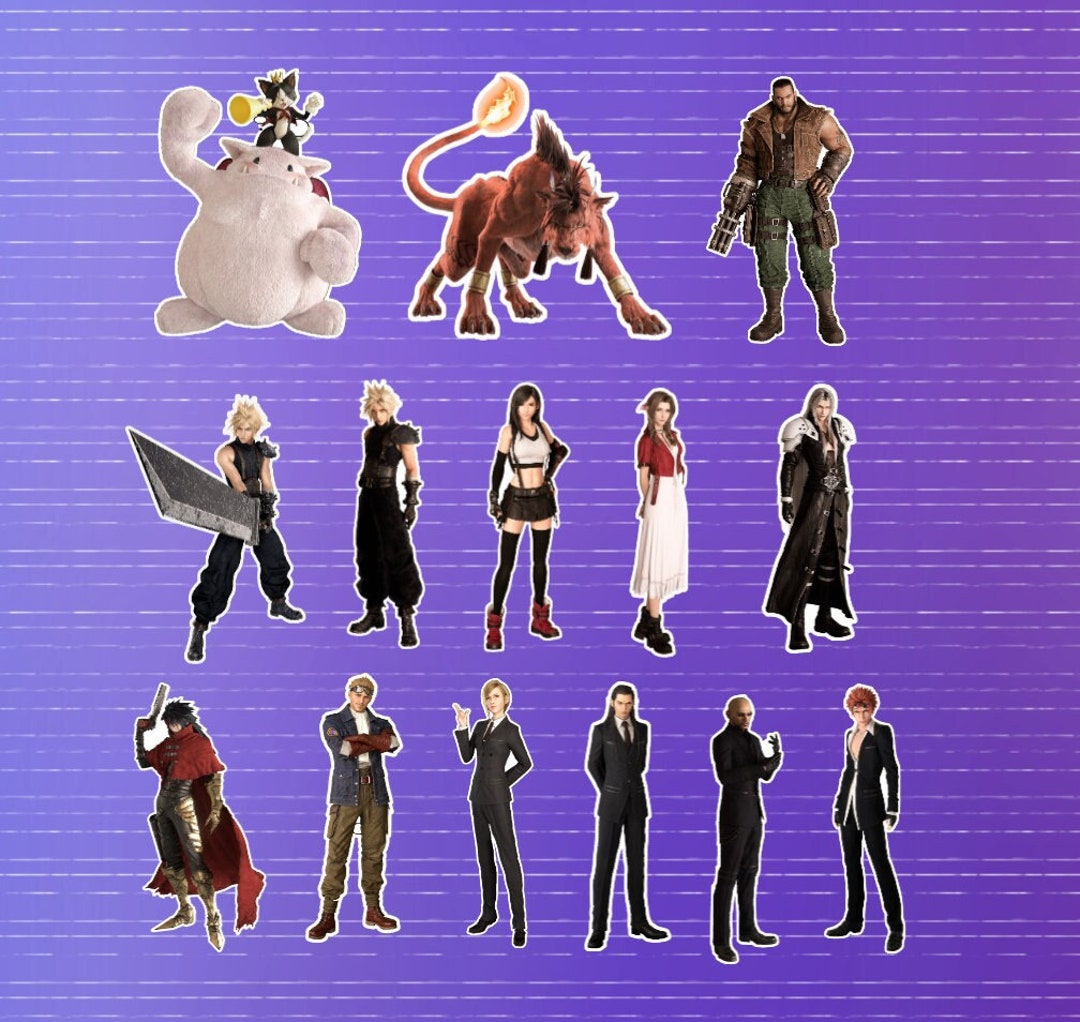 Final Fantasy VII 7 Remake Stickers Cloud, Tifa, Aerith, Yuffie, Barret, Sephiroth, and Red XIII - Etsy Final Fantasy VII 7 Remake Stickers Cloud, Tifa, Aerith, Yuffie, Barret, Sephiroth, and Red XIII - Etsy