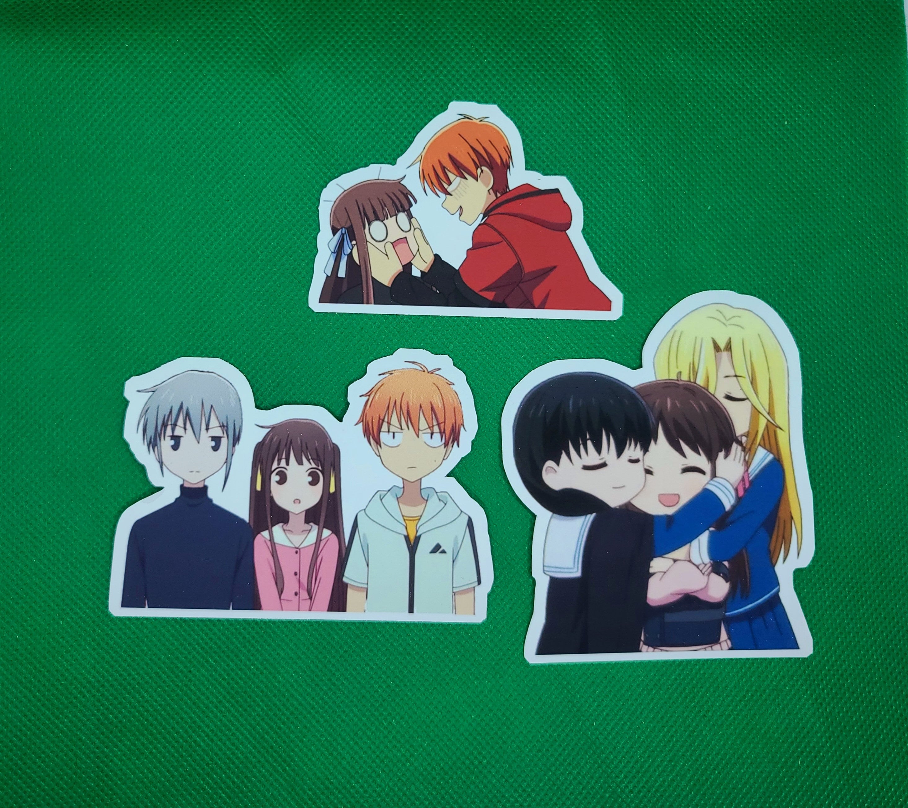Pegatinas de cesta de frutas: Kyo Sohma, Tohru, Yuki, Ayame, Shigure, 3  amigos. - Etsy México, image size:2930x2607