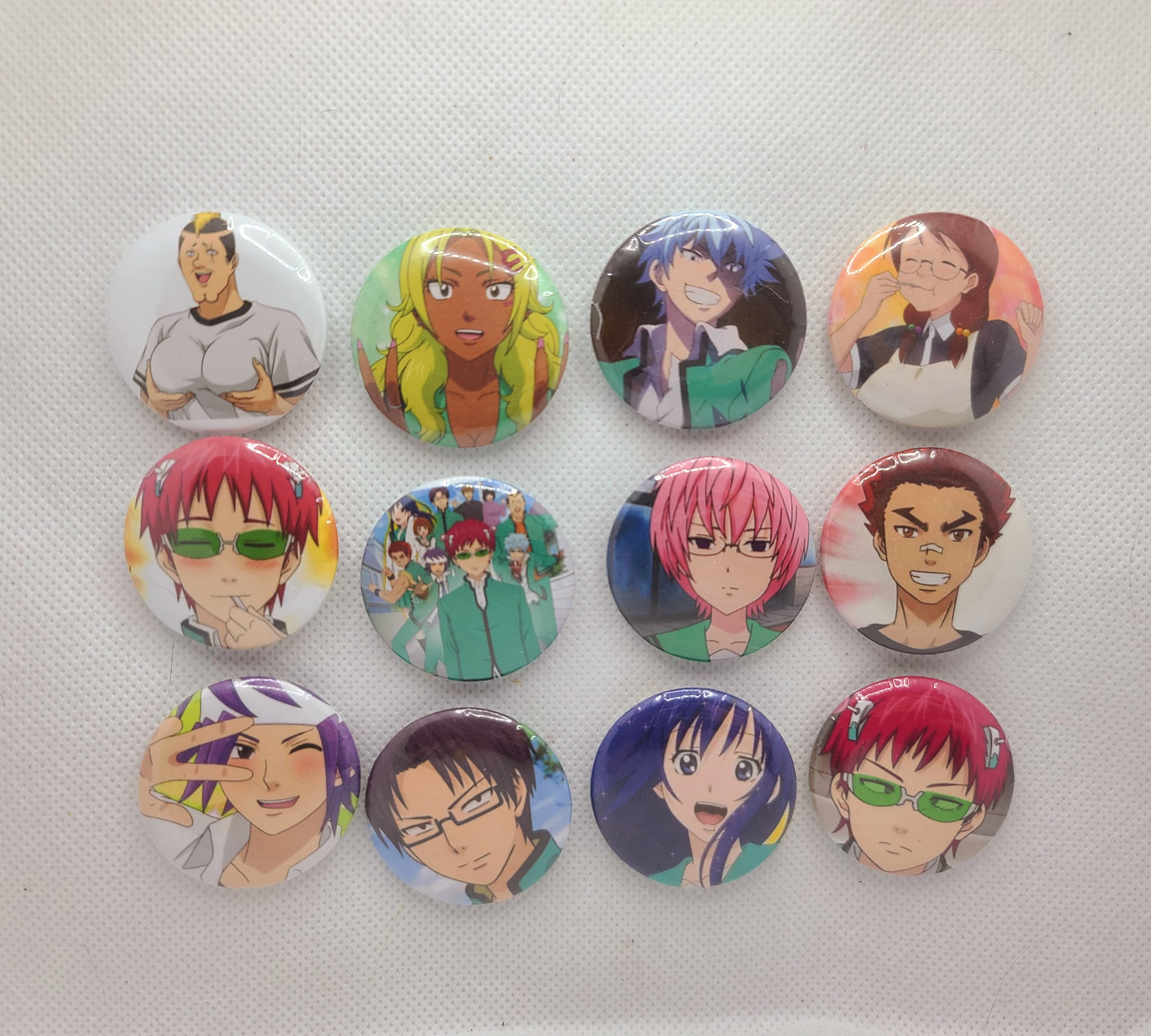 Saiki K Pins/buttons, Kaido, Kuboyasu, Teruhashi, Mikoto, Toritsuka ...