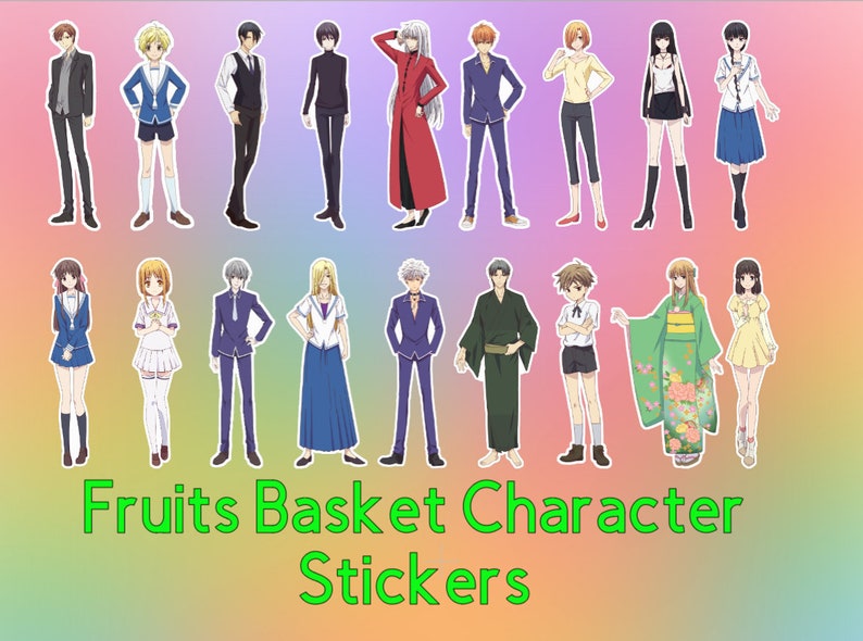 Fruits Basket Stickers. Kyo Tohru Yuki Ritsushigure - Etsy