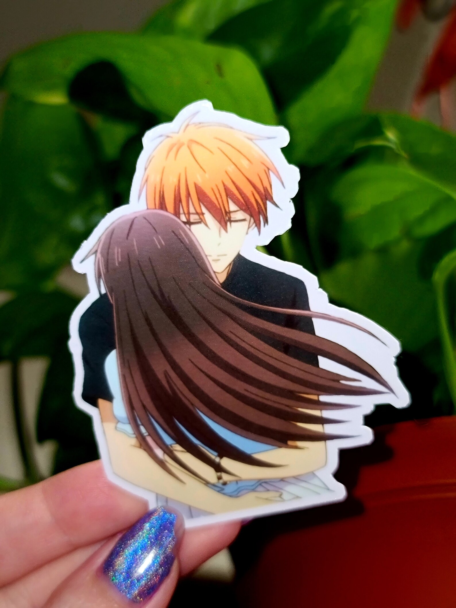 Fruits Basket Kyo and Tohru Sticker kiss and hug Season 3 Holo Etsy