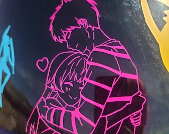 Witch Watch Nico and Morihito 6" Sticker/Vinyl Decal