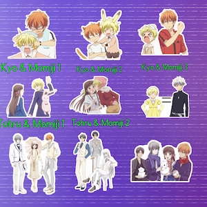 Fruits Basket Stickers - Momiji, Kyo, Hatsu, Yuki, Tohru - Holo Options!