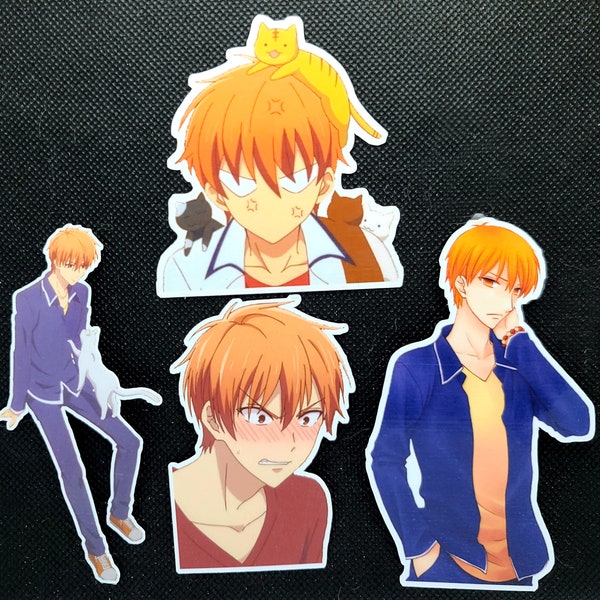 ¡Opciones de pegatinas holográficas de Kyo de Fruits Basket!