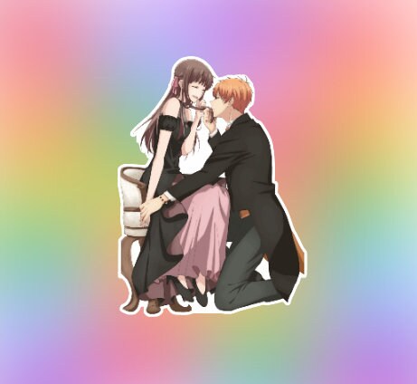 Fruits Basket Kyo and Tohru Stickers Holo Options | Etsy