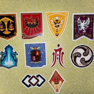 Final Fantasy XIV Nation Flag Stickers Ul&#39;dah, Gridania, Limsa Lominsa, Kugane, Ala Mihgo, Eulmore, Crystarium, Ishgard, Doma, Garlemald
