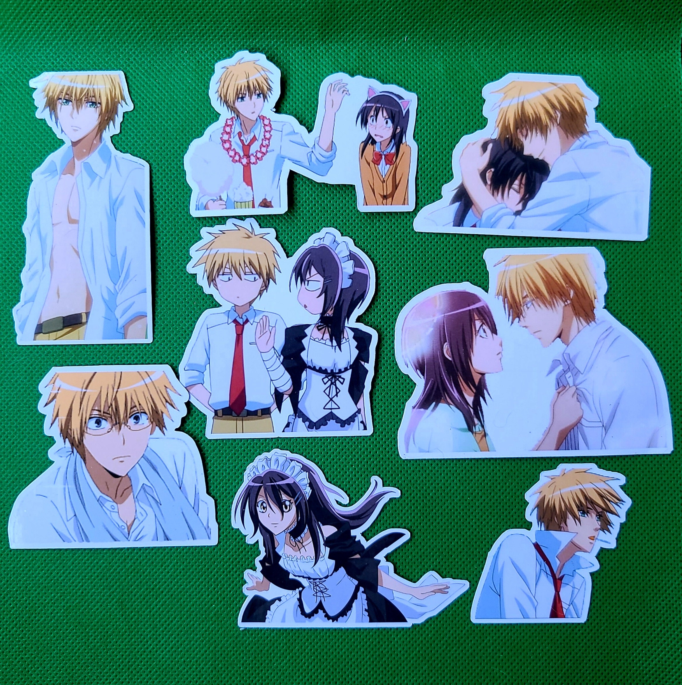 Maid Sama Stickers 8 Total Takumi Usui and Misaki Ayuzawa image