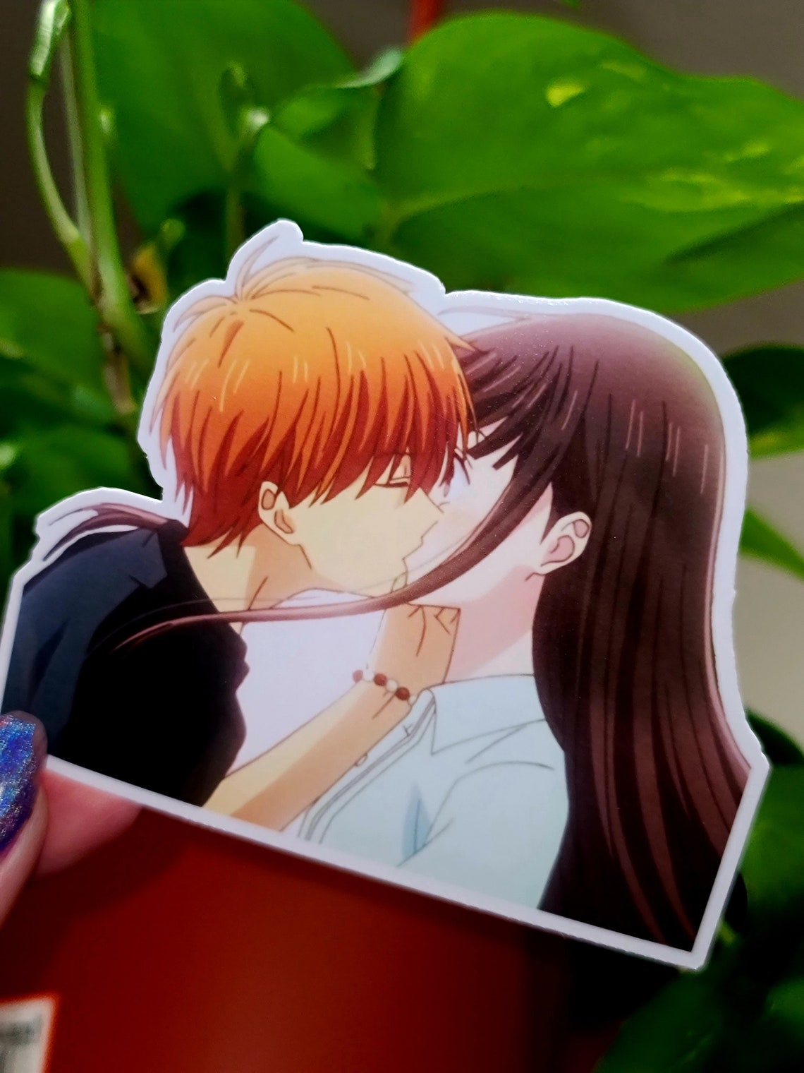 Fruits Basket Kyo and Tohru Sticker kiss and hug Season 3 Holo | Etsy