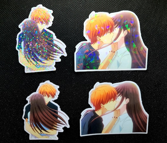 Fruits Basket Kyo and Tohru Sticker kiss and hug Season 3 Holo