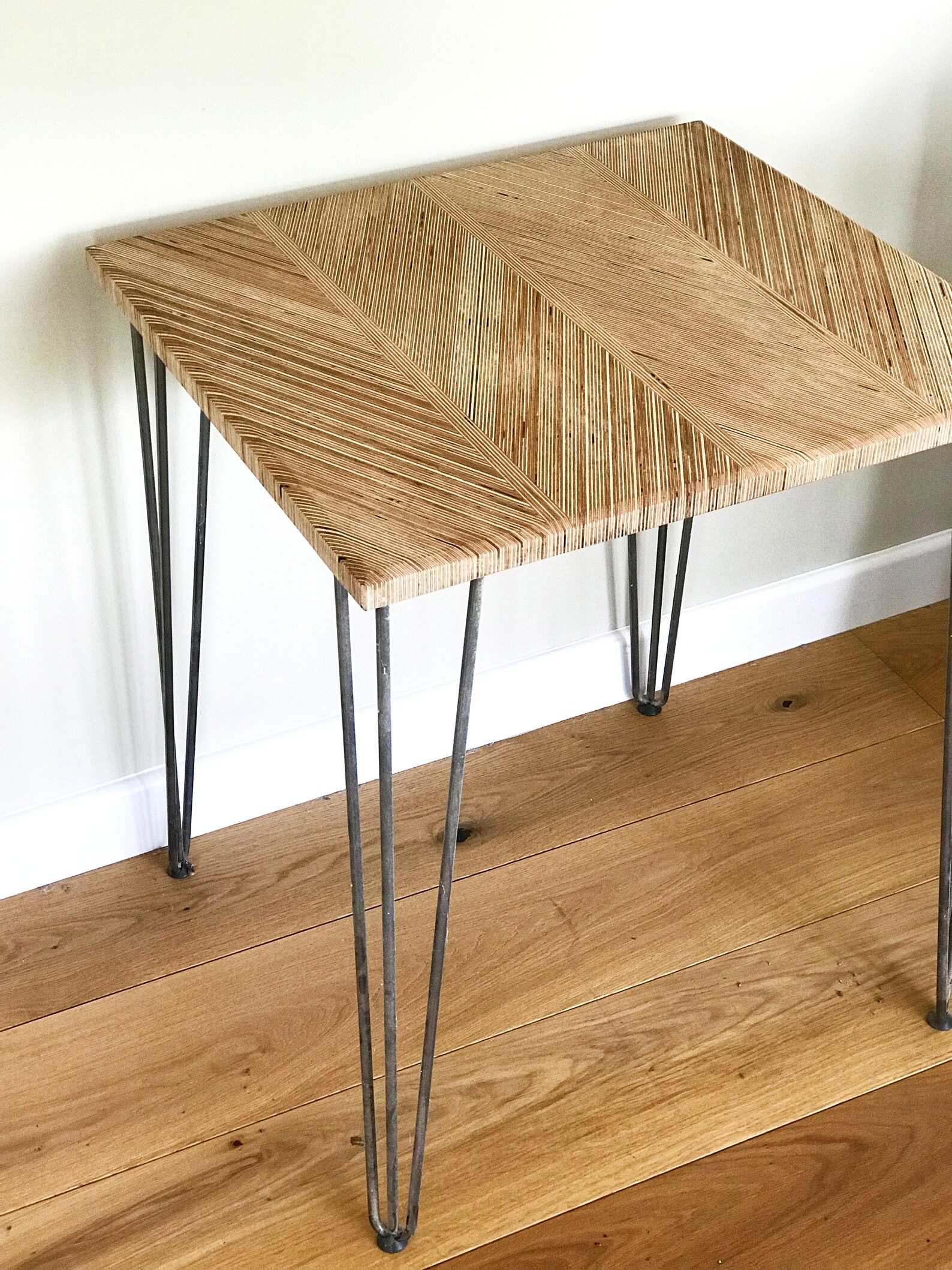 Birch Plywood Patterned Office Desk Etsy