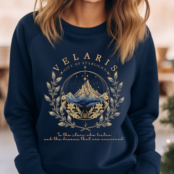 Velaris Sweatshirt, Velaris Hoodie, Night Court Velaris City of Starlight Sweater, The Night Court Sweatshirt